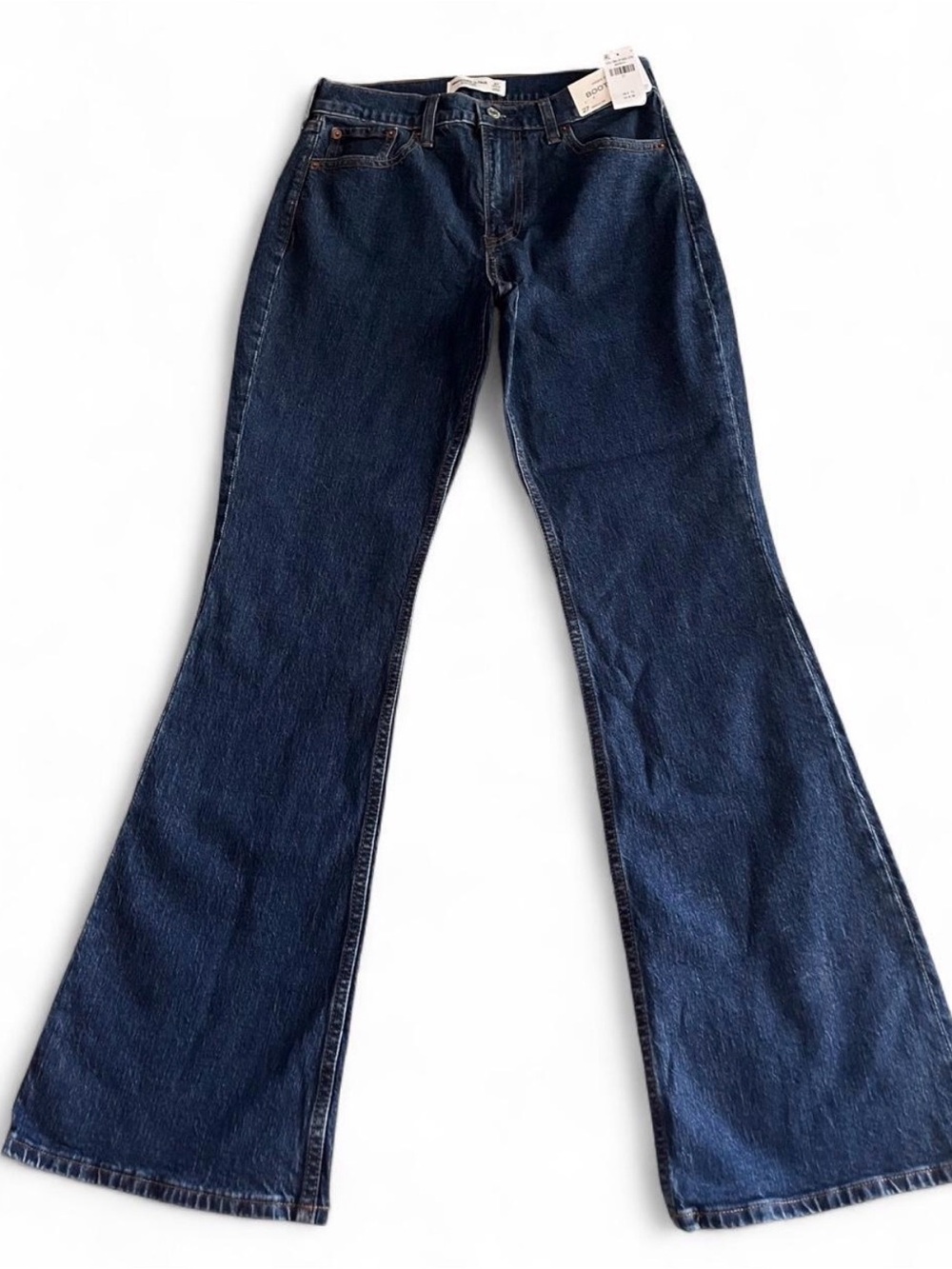 NWT Abercrombie & Fitch High Rise Bootcut Jeans Dark Wash Size 27 Regular
